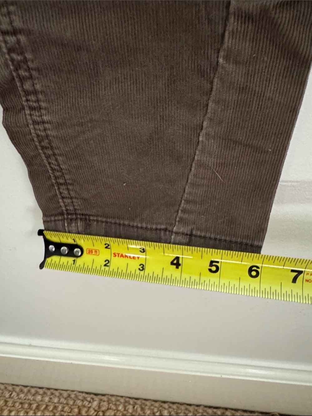 NWT Free People Corduroy Skinny Pants Brown Size 29 Stretch Ankle Jeans - Picture 9 of 9